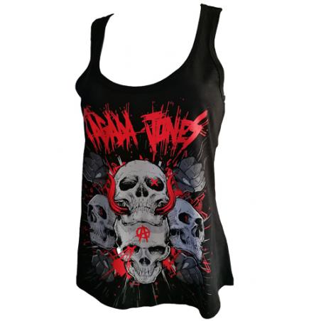 Débardeur femme RATTA noir et rouge Tagada Jones - MERCHENLIGNE.FR