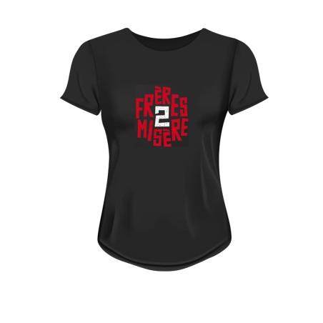 T-shirt femme noir Logo Frères 2 Misère - MERCHENLIGNE.FR